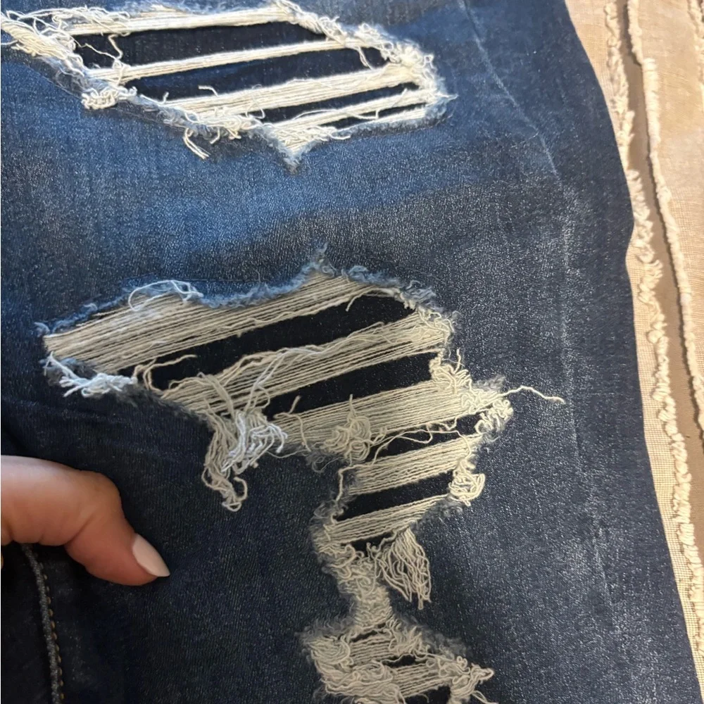 American Eagle Distressed Blue Jeans for Women Size 10 short - Picture 2 of 6